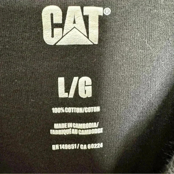 CAT Equipment T-Shirt Black & Yellow  Size Large - Picture 6 of 16